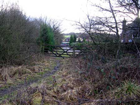 Looking South towards main Road, Shafts are on the left